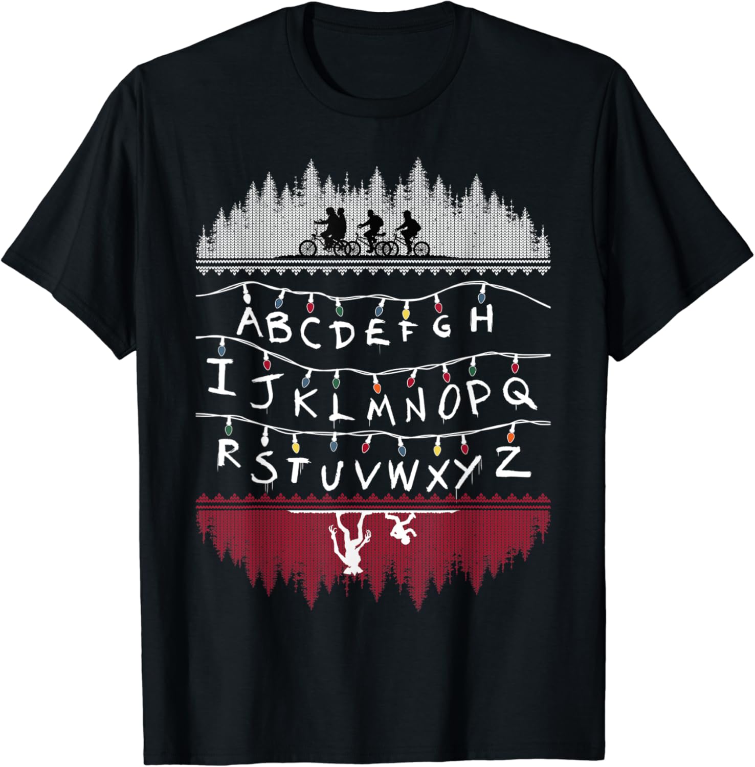 Comment Regarder Stranger Things Sans Netflix Gratuit Netflix Stranger Things Alphabet Lights T-Shirt : Amazon.fr: Vêtements